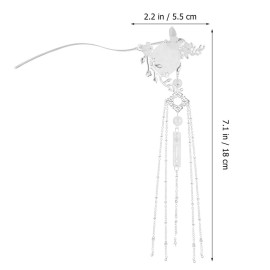 Lurrose Chinese Hair Sticks Rhinestone Flower Hair Chopsticks Vintage Tassel Hair Pin Chignon Pin for Women Girls Lurrose Chinese Hair Sticks Rhinestone Flower Hair Chopsticks Vintage Tassel Hair Pin Chignon Pin for Women Girls