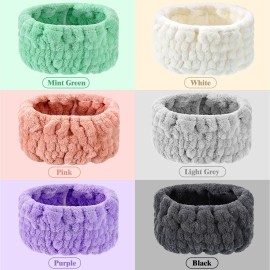 WILLBOND 6 Pieces Extra Wide Band 5 Inch Spa Facial Microfiber Headband Elastic Makeup Headbands Hair Accessories for Thick and Curly Hair, 6 Colors WILLBOND 6 Pieces Extra Wide Band 5 Inch Spa Facial Microfiber Headband Elastic Makeup Headbands Hair Accessories for Thick and Curly Hair, 6 Colors