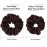 Chuangdi 6 Pieces Big Satin Scrunchies for Women, Jumbo Silk Scrunchies Thick Elastic Jumbo Hair Tie(Champagne, White, Light Pink, Coffee, Black, Navy Blue)