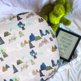TANOFAR Mountains Newborn Lounger Pillow Cover, Lounger Cover for Boys Girls, Snugly Fit Infant Lounger for Baby, Infant Removable Slipcover, Breathable & Reusable (Lounger Pillow Not Included)