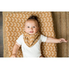 Lulujo Muslin Change Pad Cover - Fitted Changing Pad Cover for Boys and Girls -32x17, 1 Pack (Mudcloth)