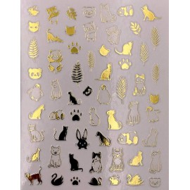 Impressed Authentic 5 Sheets Gold Luxury Nail Art Stickers 500+ Metallic Nail Decals for Fake Acrylic Nail Design Decor Charms for Women (Classy)
