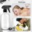 Worldgsb Glass Spray Bottles, 16oz Clear Glass Spray Bottles with Labels & Adjustable Nozzle, Reusable Containers for Cleaning Solutions, BBQ, Food, Plants, Alcohol, Essential Oils(2 Pack)