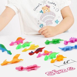 30 Pcs Slingshot Dinosaur Finger Toys, catapult toys as fun as slingshot chicken, cute shapes, more colors, Great for Flying Games and Party Favors.