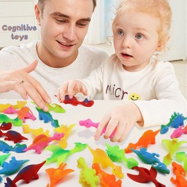 30 Pcs Slingshot Dinosaur Finger Toys, catapult toys as fun as slingshot chicken, cute shapes, more colors, Great for Flying Games and Party Favors.