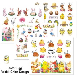 Easter Nail Art Stickers Water Transfer Decals Nail Art Supplies Holiday for Nail Art Decoration 12 Sheets Easter Egg Bunny Chicken Cartoon Rabbits Nail Sticker Manicure Designs DIY Acrylic Nail Art Easter Nail Art Stickers Water Transfer Decals Nail Art Supplies Holiday for Nail Art Decoration 12 Sheets Easter Egg Bunny Chicken Cartoon Rabbits Nail Sticker Manicure Designs DIY Acrylic Nail Art