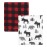Hudson Baby Unisex Baby Cozy Plush Luxury Blankets 2pk, Moose Buffalo Plaid, One Size