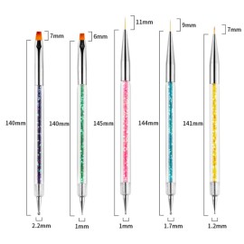 iFwevs Nail Art Brushes,5pcs Double Ended Brush & Dotting Tool Kit,Including Nail Liner Brush and Nail Dotting Pens for Nail Art Nail Salon iFwevs Nail Art Brushes,5pcs Double Ended Brush & Dotting Tool Kit,Including Nail Liner Brush and Nail Dotting Pens for Nail Art Nail Salon