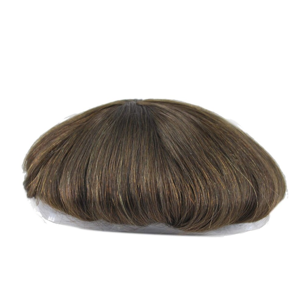 Toupee for Men Thin Skin Ash Brown 3 PU Injection Human Hair Unit System Replacement in Stock (9 * 7inch) Toupee for Men Thin Skin Ash Brown 3 PU Injection Human Hair Unit System Replacement in Stock (9 * 7inch)