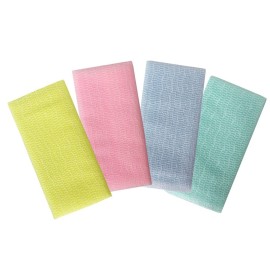 Premium Exfoliating Washcloth Towel(4 Color) Korean Loofah Bath Sponge Long Back Scrubber African Bath Sponge African Long Net for Shower/It Becomes Softer as You use.by NOPIGO