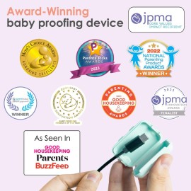 Geddys Mom Watch Your Mouth - The Award Winning Child Safety USDB Port Plug Cover| BPA & Phthalate-Free Charger Protector | Electrical Safety Baby Products (3-Pack, Dusty Aqua)