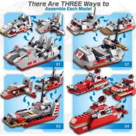 Sitodier STEM Building Set Toy | 811pcs Construction 25 in 1 Cruiser Ocean Ship Building Toy for 6 Years Up Boys | 25 Models Engineering Building Bricks Kit for Kids Ages 6 7 8 9 10 11 12 Years Old