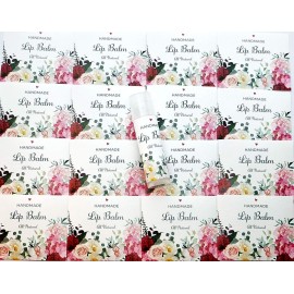 ZZYBIA Homemade Skincare Products Adhesive Labels Stickers for Lip Balm Container Tubes 20pcs (Graceful Floral)