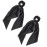 Pack of 2 Knotted Bow Hair Scrunchies Elastic Hair Scarf Black Hair Ties Bands Satin Hair Ribbon Scrunchy Red Ponytail Holder for Women and Girls (Black)