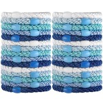 Funtopia High Elastic Hair Bands - 30 Pcs No Crease Soft Ponytail Holders & Sports Hair Ties for Thick Hair