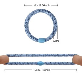 Funtopia High Elastic Hair Bands - 30 Pcs No Crease Soft Ponytail Holders & Sports Hair Ties for Thick Hair