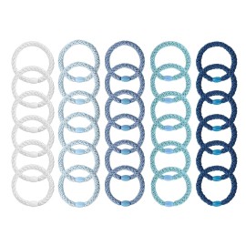 Funtopia High Elastic Hair Bands - 30 Pcs No Crease Soft Ponytail Holders & Sports Hair Ties for Thick Hair