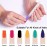 12 pcs Glass Nail File Double Sided Crystal Fingernail Files Set, Gradient Rainbow Color Buffer Manicure Tools for Women Girls(14 x 1 x 0.3 cm)