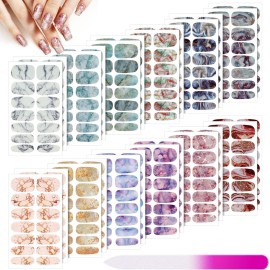 Maitys 336 Pieces 24 Sheets Full Wrap Nail Polish Strips Stickers Self Adhesive Gel Nail Strips Art Decals with File for Women DIY Decorations(Classic Style) Maitys 336 Pieces 24 Sheets Full Wrap Nail Polish Strips Stickers Self Adhesive Gel Nail Strips Art Decals with File for Women DIY Decorations(Classic Style)