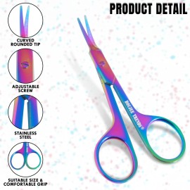 Infant BabyNail Scissors With Blunt Round Points Sharp Gives Safe Confident Cutting Multipurpose Nose Ear Beard Mustache Facial Hair Beauty Scissors(BabyNail Scissors)