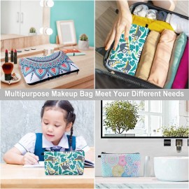 MAGEFY Makeup Bag 3 Styles Portable Travel Cosmetic Bag for Women Flower Patterns Small Toiletry Bag Sloth Gifts for Women Makeup Pouch with Black Zipper Pouch (3 packs) MAGEFY Makeup Bag 3 Styles Portable Travel Cosmetic Bag for Women Flower Patterns Small Toiletry Bag Sloth Gifts for Women Makeup Pouch with Black Zipper Pouch (3 packs)