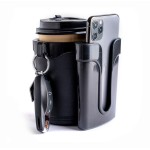 Yoyoapple Bike Cup Holder Handlebar with Cell Phone Keys Holder Bicycle Drink Beer Holder Black