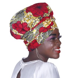 AFRICSTYLE African Print Hair Bonnet Turbans Head Scarf Headwraps for Women Sleeping Ankara AFRICSTYLE African Print Hair Bonnet Turbans Head Scarf Headwraps for Women Sleeping Ankara