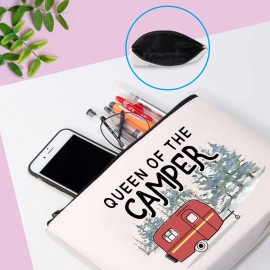 GJTIM Queen of the Camper Outdoor Gift Camping Camper Novelty Happy Camper Shopping Tote Bag (Camper Camper Bag) GJTIM Queen of the Camper Outdoor Gift Camping Camper Novelty Happy Camper Shopping Tote Bag (Camper Camper Bag)