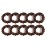LFOUVRE Pack of 10 Small Velvet Scrunchies for Women Hair Accessories, Mini Thin Elastic Hair Ties for Thick and Thin Hair, Coffee