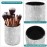 OTOSTAR Bling Crystal Makeup Brush Holder Organizer Storage Cosmetic Tools Eyebrow Pencil Eyeliners, Multifunctional Handcrafted Rhinestones Pen Holder for Home Office (Silver)