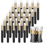 30 Pieces Lash Brushes for Cleaning Lash Shampoo Brushes for Eyelash with Container Blackhead Removing Nose Pore Deep Cleaning(4 Inch,Black)