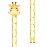 Wland 7 inch x 7 feet Cute Giraffe Animal Series Measurement Growth Chart Removable Vinyl Wall Decals Stickers for Children Room Nursery
