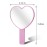 TOPYHL 2PCS Heart-Shaped Makeup Hand Mirror,Travel Handheld Mirror Portable Personal Cosmetic Mirror with Handle (Pink)