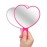 TOPYHL 2PCS Heart-Shaped Makeup Hand Mirror,Travel Handheld Mirror Portable Personal Cosmetic Mirror with Handle (Pink)