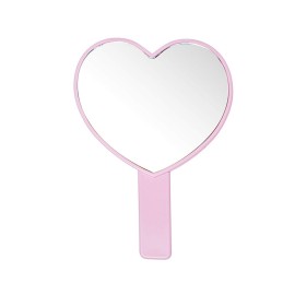 TOPYHL 2PCS Heart-Shaped Makeup Hand Mirror,Travel Handheld Mirror Portable Personal Cosmetic Mirror with Handle (Pink) TOPYHL 2PCS Heart-Shaped Makeup Hand Mirror,Travel Handheld Mirror Portable Personal Cosmetic Mirror with Handle (Pink)
