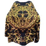 Pelocapa Barber Cape for Men Hair Cutting Salon Cape with Snap Closures Waterproof Professional Large Barber Hairdresser Cape- 63 56(Gold Leader)