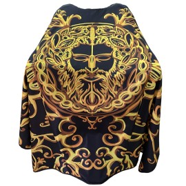 Pelocapa Barber Cape for Men Hair Cutting Salon Cape with Snap Closures Waterproof Professional Large Barber Hairdresser Cape- 63 56(Gold Leader)