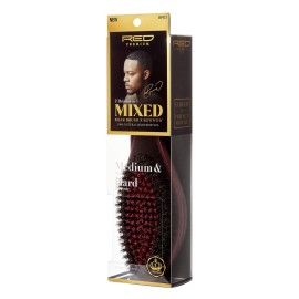 Red Premium 2 Bristles In 1 Body Mixed Wave Boar Brush X BowWow (Medium&Hard)
