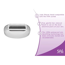 Spa Sciences Viva Lady Shaver Head - Body Hair Trimmer - for Painless Hair Removal - Compatible with Viva Skin Smoothing Tool - for All Skin Types Spa Sciences Viva Lady Shaver Head - Body Hair Trimmer - for Painless Hair Removal - Compatible with Viva Skin Smoothing Tool - for All Skin Types
