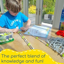 Thames & Kosmos Roller Coaster Engineering STEM Kit | Design, Build, Experiment w/ Working Roller Coaster Models | Explore Physics, Forces, Motion, Energy, Velocity & More | Solve Building Challenges