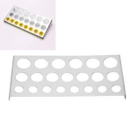 Stainless Steel Ink Cup Holder 21 Holes Stand Rack Pigment Container Kit Accessory Ink Holder Stand for Pigment Ink Cup Supplies Stainless Steel Ink Cup Holder 21 Holes Stand Rack Pigment Container Kit Accessory Ink Holder Stand for Pigment Ink Cup Supplies