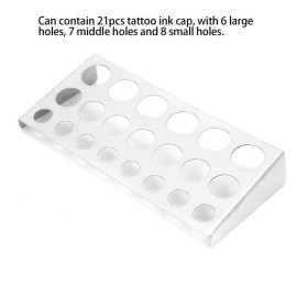 Stainless Steel Ink Cup Holder 21 Holes Stand Rack Pigment Container Kit Accessory Ink Holder Stand for Pigment Ink Cup Supplies Stainless Steel Ink Cup Holder 21 Holes Stand Rack Pigment Container Kit Accessory Ink Holder Stand for Pigment Ink Cup Supplies