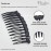 Parcelona French Twisted Edge Black 3 Celluloid Set of 2 Flexible 13 teeth Side Hair Combs for Women and Girls