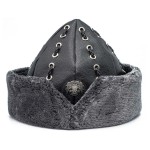Turkish Ottoman Bork Hat Ertugrul Dirilis Fur Leather Winter Cap 2027 (2017s Selcuk Eagle) Black