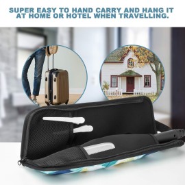 Beautyflier Universal Curling Iron Travel Case, Canvas Heat-Resistant Curling & Flat Iron Holder Travel Case, Hot Curling Iron Holder for Hair Tools Travel Bag or Daily Use (Flower White)