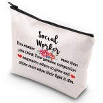 G2TUP Social Worker Gift for Women Social Worker Career Job Appreciation Travel Makeup Bag You Matter More than You Think (Social Worker)