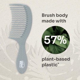 Wet Brush Go Green Charcoal Infused Treatment Comb - Wide Tooth Hair Detangler with WaveTooth Design that Gently and Glides Through Tangles - No Split Ends and No Damage