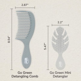 Wet Brush Go Green Charcoal Infused Treatment Comb - Wide Tooth Hair Detangler with WaveTooth Design that Gently and Glides Through Tangles - No Split Ends and No Damage