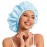 Satin Bonnet Silk Bonnet Hair Bonnet for Sleeping-Slouchy Beanie Hat Satin Sleep Cap for Women\'s Natural & Curly Hair(Blue)