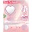 D&XQAUO Pink Heart Shaped Mirror - Coquette Room Decor for Desk, Vanity & Bathroom - Cute Table Mirror with Stand